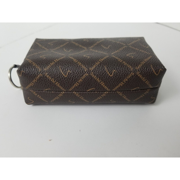 Satchi House Keychain Pouch Mini Bag PVC leather coin purse monogram logo wallet - Picture 4 of 6